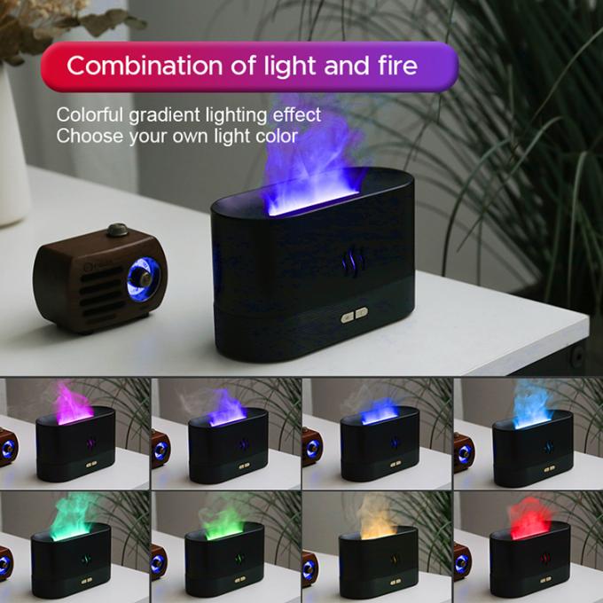 RGB 라이트 색상 변경 USB 플레임 습기장 LED 에센셜 오일 불 플레임 스마트 아로마 디퓨저 침실 홈 오피스 2
