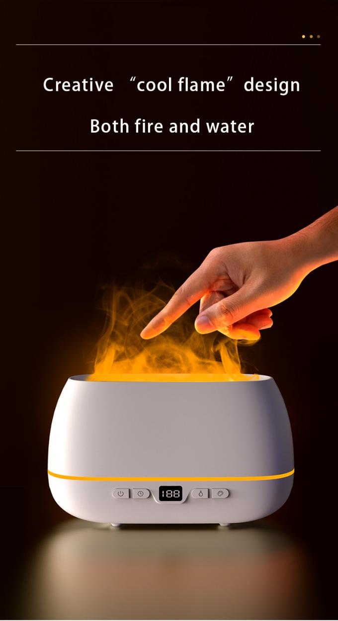 2023 새 디자인 초음파 불꽃 확산기 200ml RGB 라이트 불꽃 수습기 원격 제어 장치로 가정용 향기 확산기 2