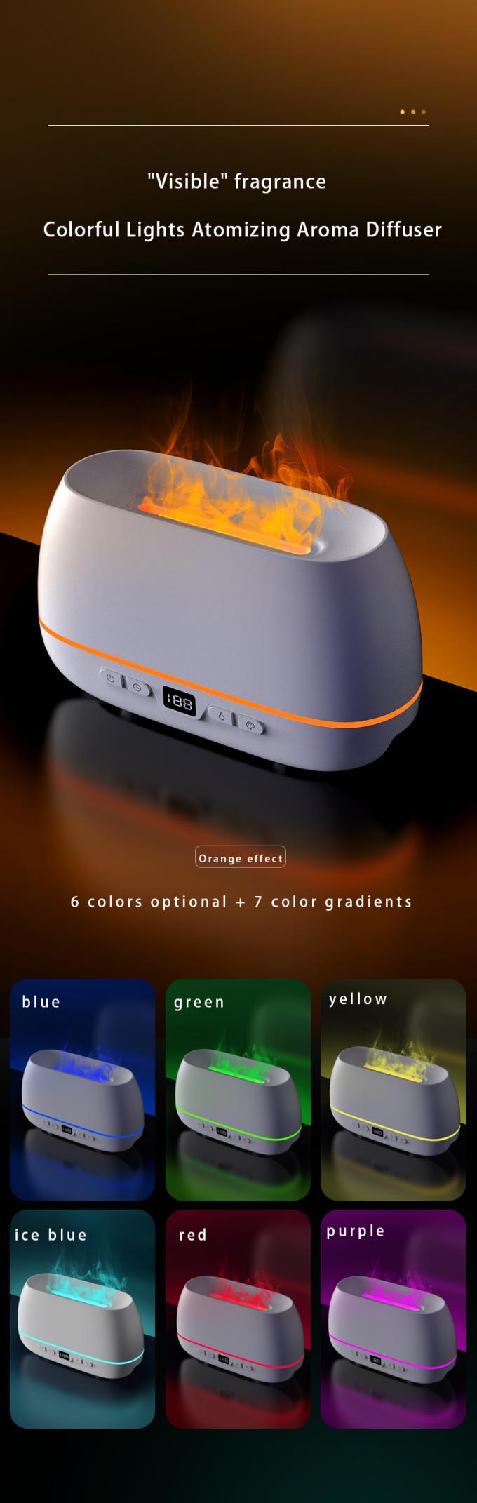 2023 새 디자인 초음파 불꽃 확산기 200ml RGB 라이트 불꽃 수습기 원격 제어 장치로 가정용 향기 확산기 5