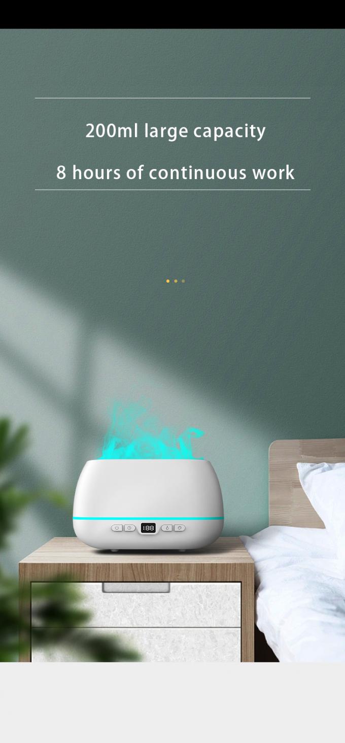 2023 새 디자인 초음파 불꽃 확산기 200ml RGB 라이트 불꽃 수습기 원격 제어 장치로 가정용 향기 확산기 9