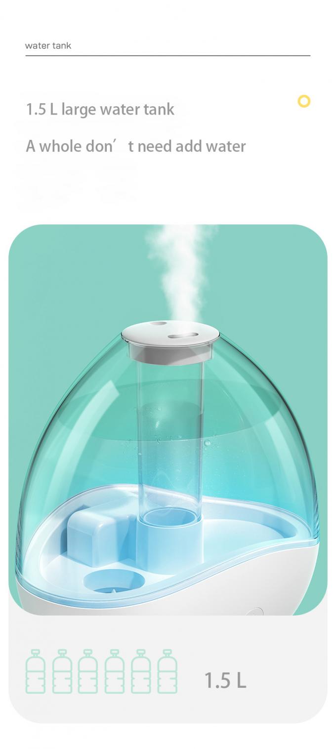 HOMEFISH 초음파 원자화 수습기 150mL/H-250mL/H 야간 빛과 함께 큰 안개 출력 8
