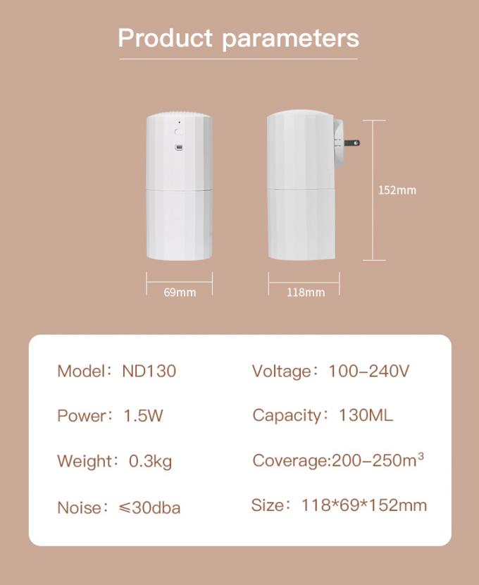 HOMEFISH 130ml 벽 무수수 향기 확산기 110V-240V 5