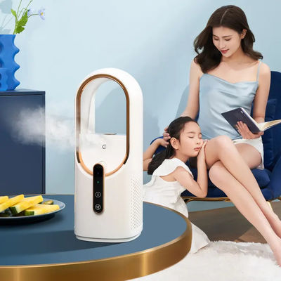 좋은 가격 도매 잎 없는 전기 안개 팬 2200mAh 대형 배터리 잘 디자인 냉동 안개 습기 휴대용 안전 안개 팬 습기 온라인으로