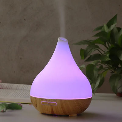 주문 400ml 용량 미니 아로마 오일 디퓨저 목조 아로마 테라피 기계 조용한 원격 제어 LED 조명으로 아로마 디퓨저 online manufacture